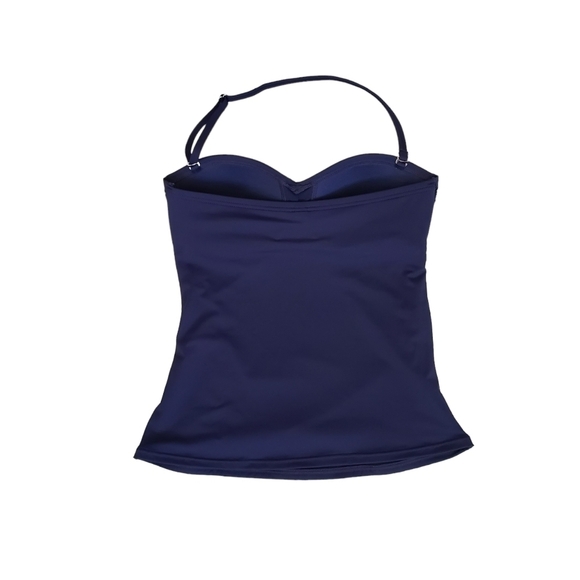 NWT La Vie En Rose Tankini Bandeau Swim Top in Navy Blue - Picture 3 of 8
